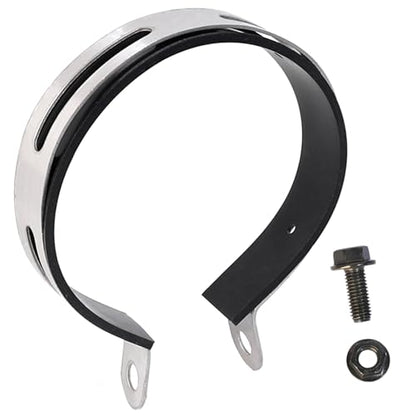Minho Universal Motorcycle Exhaust Clamps in Alloy steel Material,1 Piece Exhaust Bracket Clip Hanger for Most Motorcyel Scooter Mopeds Inner 4.5" - size: Inner 4.5"- 1 PC