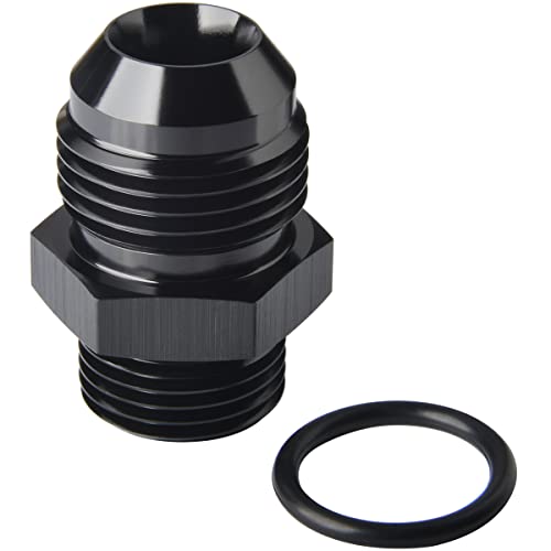 10AN Male Flare to 6AN ORB O-ring Boss Fuel Pump Rail Adapter Fitting Aluminum Black - color: Black - 1PC, size: 10AN to 6AN ORB