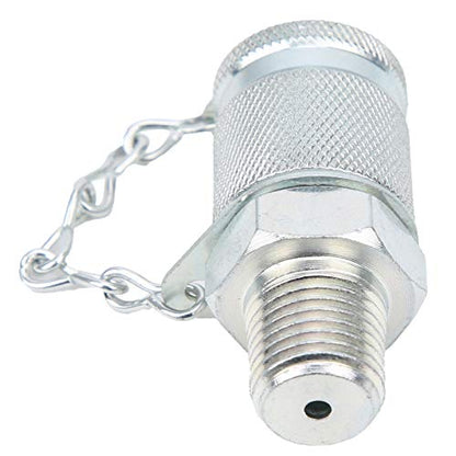 Hydraulic Test Adapter Coupling Connector Thread for Hydraulic Systems High Pressure Hose Fitting Measuring Tool Sealing Point Test(ZG1/4) - size: ZG1/4