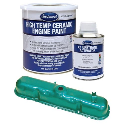 Eastwood AMC Blue Metallic High Temperature Ceramic Engine Paint and Activator - color: AMC Blue Metallic