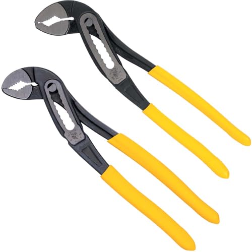 Klein Tools D5052KIT 2-Piece Classic Klaw Pump Pliers Set, 7-Inch and 10-Inch Pump Pliers, Compact Design with V-Jaw and Hardened Teeth for Maximum Torque - style: 2-Piece Set