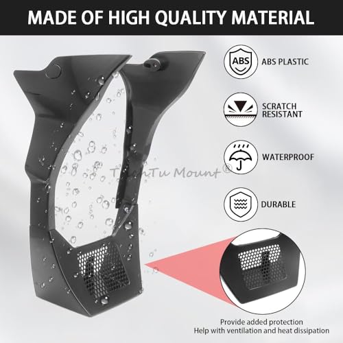 Motorcycle Fairing Chin Spoilers Cover Kit Fits for Harley Softail Low Rider FXLRST 2022-2024 and FXRST 2022,Fairing Support Side Panel (Unpainted Black) - color: Unpainted black