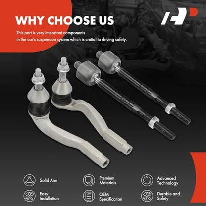 A-Premium Front Inner Outer Tie Rod End Kit, Compatible with Mercedes-Benz