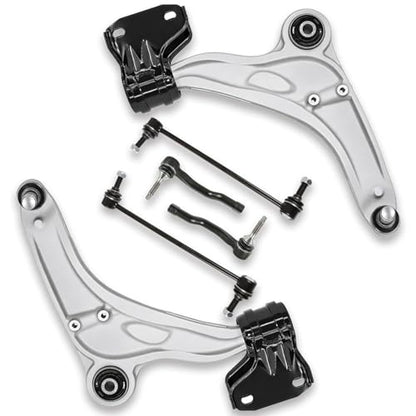 6PCS Front Suspension Control Arms & Steering Kit with Ball Joint, Fit for Ford Edge 2015-2021, Fit for Lincoln MKX 2016-2018, Replaces OE# K623491 K623490 K750740 ES801110 ES801109 - size: 6Pcs Control Arm Suspension Kit
