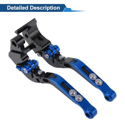 Brake Clutch Levers for Kawasaki ZX636R 2000-2004 Black Blue - color: Black Handle Blue End