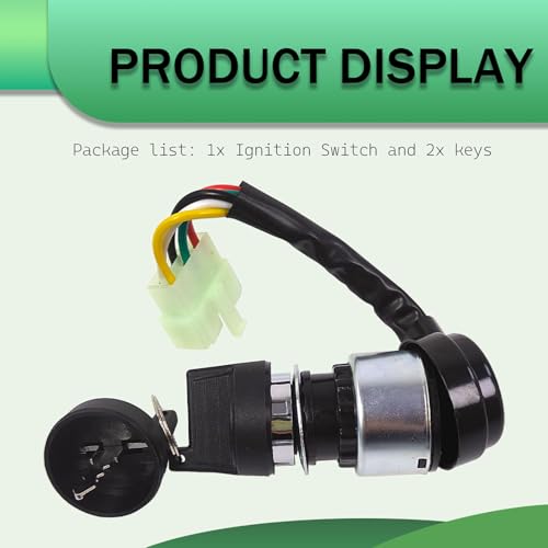 5 Pin Ignition Key Switch with 5 Wire Replacement for Go Kart Dune Buggy ATV 50cc 70cc 90cc 110cc 125cc 150cc 200cc 250cc