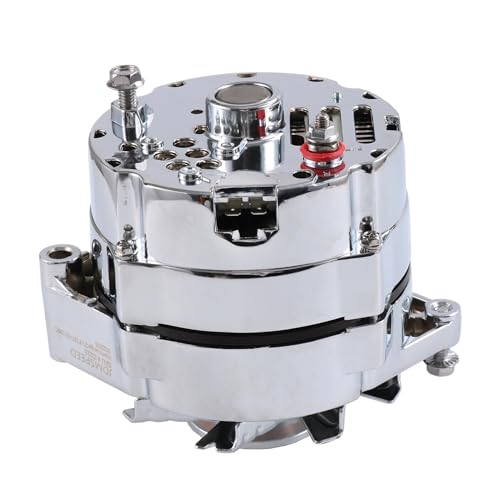 JDMSPEED New Alternator Chrome Replacement For Chevy BBC SBC 110Amp 1 Wire High Output RA00114