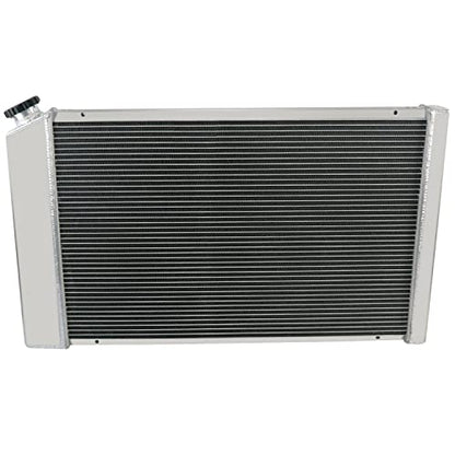 3 Row Aluminum Radiator Shroud Fan Relay for 1971-1990 Chevy Chevelle Impala Caprice Malibu C10 C20 C30 K10 K20 K30 Suburban Pickup GMC Jimmy Buick Lesabre