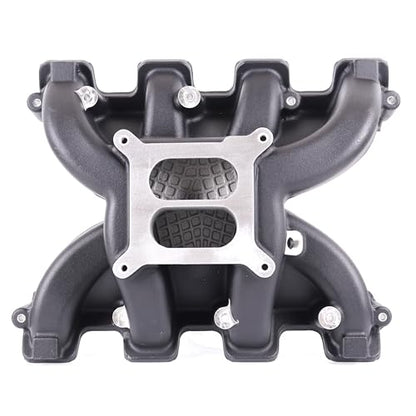 300-129 rectangular port LS Carb Intake Manifold for LS3 V8 Black - size: LS3 LS92 Black