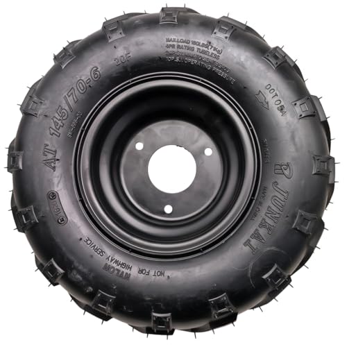 6" Front Wheel Rim Tire Assembly for 50cc 90cc 110cc 125cc ATVs & Go Karts Includes 145/70-6 Tire 78mm Bolt Rim