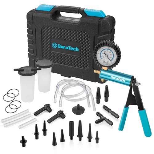 DURATECH 2 in 1 Brake Bleeder Kit, with Metal Handheld Vacuum Pump