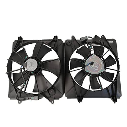 PartsFlow Radiator Cooling Fan & A/C Condenser Fan Left & Right For 2007 2008 2009 Honda CR-V 620245 - color: For Honda CRV