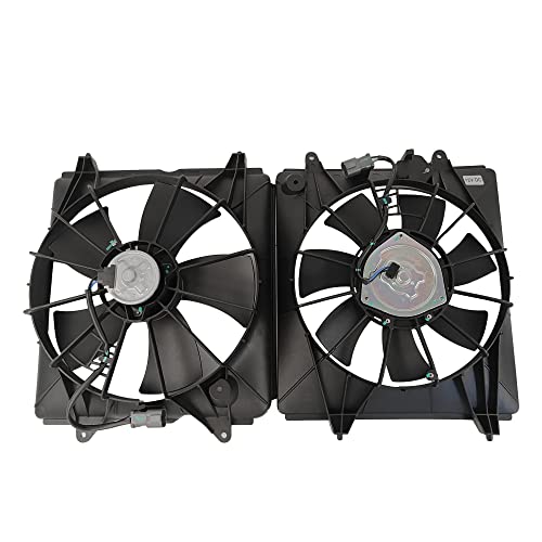 PartsFlow Radiator Cooling Fan & A/C Condenser Fan Left & Right For 2007 2008 2009 Honda CR-V 620245 - color: For Honda CRV