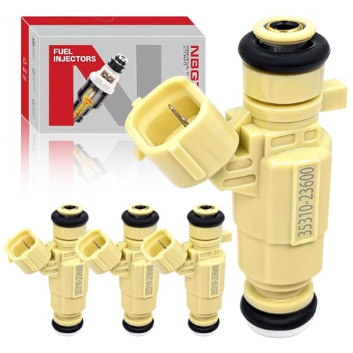 4Pcs Fuel Injector FJ493 Compatible with Hyundai Kia 2.0L - size: 3531023600