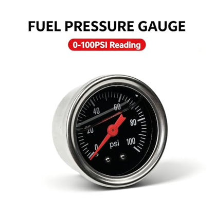 Adjustable Fuel Pressure Regulator Kit EFI Bypass Return 6AN 100PSI