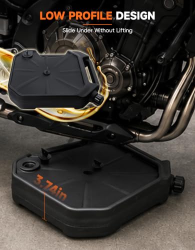 TCT-MOTORPARTS 8 Quart /2 Gallon Motorcycle Low Profile Oil Drain Pan - color: Low profile oil Drain Pan for ATV UTV