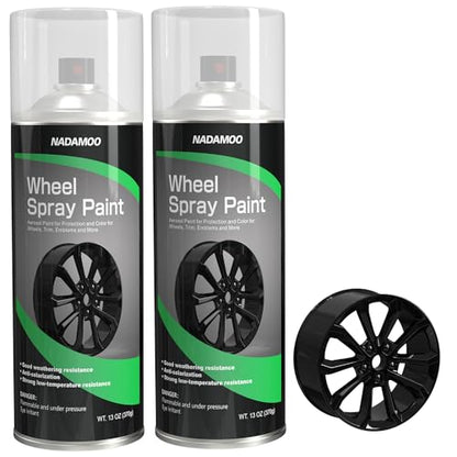 NADAMOO Aluminum Wheel Rim Paint Protective Clear Coat, Satin Finish, 2 Cans - style: 13.00 Ounce (Pack of 2)