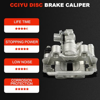 cciyu Rear Right Disc Brake Caliper Assembly w/Bracket 18B4719B - size: Rear Right[18B4719B]