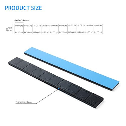 1/4oz Wheel Adhesive Stick-on Weight (60 pcs, Black, Slim Style) WW-025SB60 - color: Black, size: 0.25oz - 60 pcs