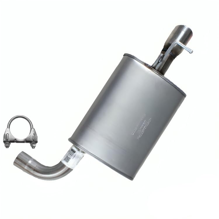 Exhaust Driver Side Muffler Compatible for 2011-2015 Ford Explorer 3.5L | Stainless Steel | Northeastern Exhaust | Free Clamp Included | Automotive Replacement Part | Direct-Fit - size: Driver Side Muffler