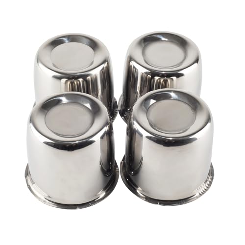 Rtrhinotuning Stainless Steel Push Through Center Caps 3.31" for Trailer Truck Rv Wheel Rims Chrome Trailer Hub Cap 3.03" Hight 4 PCS Wheel Center Caps - color: Chrome, size: 3.37" Center Hole, 3.03" Height