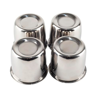 Rtrhinotuning Stainless Steel Push Through Center Caps 3.31" for Trailer Truck Rv Wheel Rims Chrome Trailer Hub Cap 3.03" Hight 4 PCS Wheel Center Caps - color: Chrome, size: 3.37" Center Hole, 3.03" Height