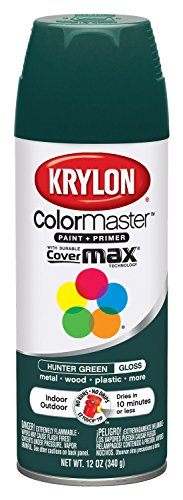 Krylon K05200107 ColorMaster Paint + Primer, Gloss, Hunter Green, 12 oz. - color: Hunter Green, size: 12 Ounce (Pack of 1), style: Gloss