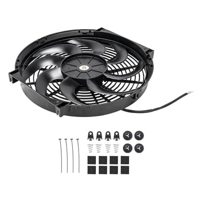 Torchbeam Universal Engine Cooling Radiator Fan 14 inch Slim Fan Assembly - size: 14 in Universal