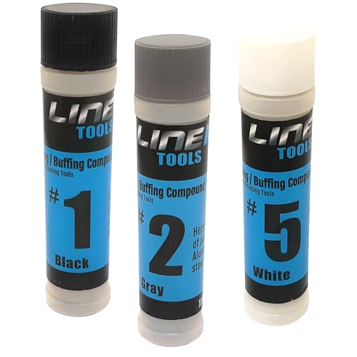 3pk Hard Metal Polishing Compound Kit, 4oz Bars, Stainless, Chrome, Guns - size: 3 Pack, #1|#2|#5