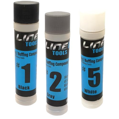 3pk Hard Metal Polishing Compound Kit, 4oz Bars, Stainless, Chrome, Guns - size: 3 Pack, #1|#2|#5