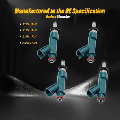 4Pcs 23250-37020 Fuel Injector Compatible with Toyota Prius Lexus