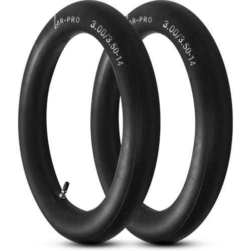 AR-PRO (2-Pack) 3.00/3.50-14 90/100-14 Dirt Bike Inner Tubes with TR4 Straight Valve, Replacement Heavy Duty Inner Tube for 3.50-14, 3.00-14, 80/100-14, 90/100-14 Dirt Pit Bike Tires - size: 3.00/3.50-14 (90/100-14), TR4 Valve
