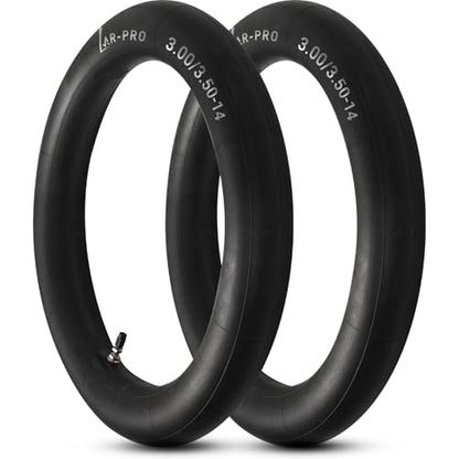 AR-PRO (2-Pack) 3.00/3.50-14 90/100-14 Dirt Bike Inner Tubes with TR4 Straight Valve, Replacement Heavy Duty Inner Tube for 3.50-14, 3.00-14, 80/100-14, 90/100-14 Dirt Pit Bike Tires - size: 3.00/3.50-14" (90/100-14), TR4 Valve
