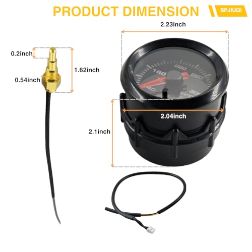 Turbo Water Temp Oil Temperature Pressure EGT Gauge (Water Temperature Gauge) - color: Water Temperature Gauge