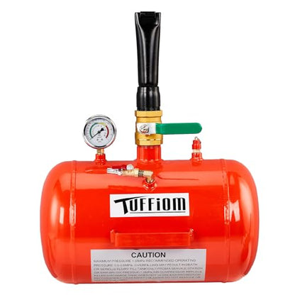 TUFFIOM 5 Gallon Air Tire Bead Blaster Seater w/Pressure Gauge & Handle, Wheel Seating Tool Inflator Tank for Truck ATV, 85-116PSI Operating Pressure, Red - color: Red