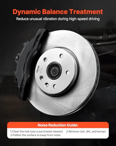VEVOR Front and Rear Brake Kit Compatible with 2010-2017 Chevrolet Equinox, 2010-2017 GMC Terrain, Hollow Brake Rotors Ceramic Brake Pads Replacement Kit, 12.7 in Front Rotors, 12 in Rear Rotors - size: R-55174 + R-55178