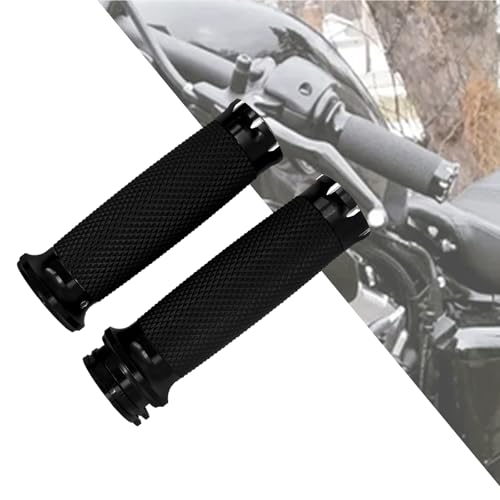 1 Inch Cable Throttle Handlebar Grips Motorcycle Hand Grips - color: #6 Black