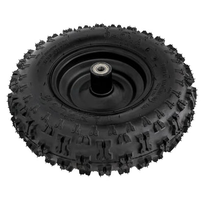 2pcs 4.10-6 Go Kart ATV Tubeless Tire with Rim and 6001ZZ Bearings 12mm/0.5'' | Front Tires Rims for Scooter Quad Bikes 4 Wheelers