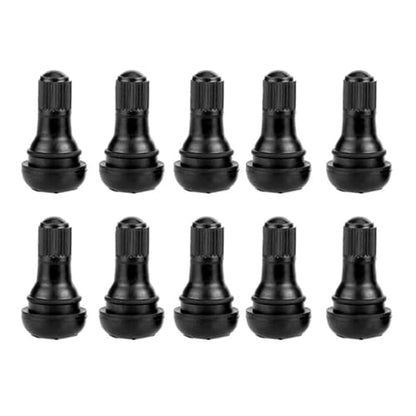 10 Pack TR412 Rubber Tire Snap-in Short Valve Stem ATV Lawn Mower Garden Tractor Plug Stem for Tubeless 0.453” 11.5mm Rim Holes on Standard Vehicle Tires