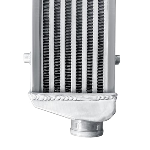 Universal Intercooler 18.5''x6.6''x2.7" Front Mount Intercooler 2.2'' Inlet and Outlet Aluminum Turbo Intercooler Direct Replacement for Any Turbo Charger system - size: 18.5''x6.6''x2.7" 2.2''