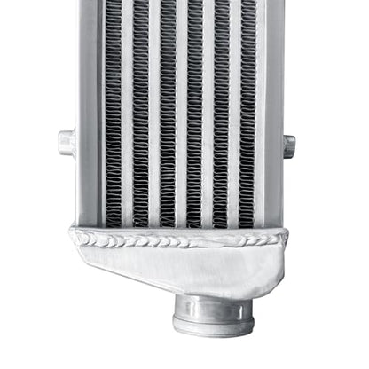 Universal Intercooler 18.5''x6.6''x2.7" Front Mount Intercooler 2.2'' Inlet and Outlet Aluminum Turbo Intercooler Direct Replacement for Any Turbo Charger system - size: 18.5''x6.6''x2.7" 2.2''