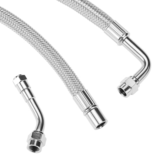 QWORK Dually Valve Stem Extenders Kit for 16-19.5" Dual Wheels Valve,Tires Air Inflation for Motorhomes,Trailers, Trucks