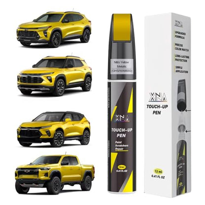 Car Touch Up Paint (Nitro Yellow Metallic(GHS/WA660G)) for Chevrolet - color: Nitro Yellow Metallic(GHS/WA660G) for 2025 Trax/2024 Trax/2025 Trailblazer/2024 Trailblazer/2024 Colorado/2024 Blazer