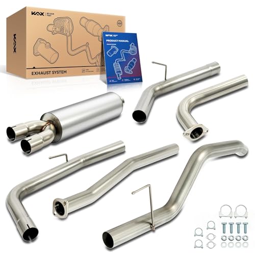 KAX Cat Back Exhaust System Compatible with 2004-2015 Nissan TITAN - size: 2004-2015 Nissan TITAN