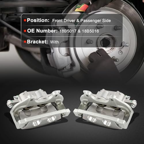 cciyu Front Left & Right Disc Brake Calipers Assembly 18B5017 18B5016 - size: Front[18B5017+18B5016]