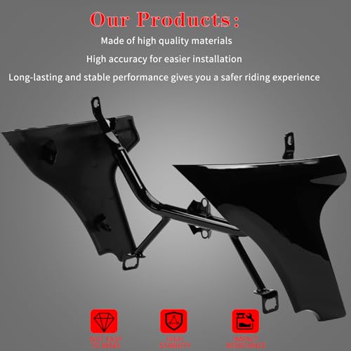 Side Fairing Panel Bracket Motorcycle Fairing Support Brackets Kit Fit for Touring Road Glide 2024-up,CVO Road Glide 2023-up,CVO Road Glide ST 2024-up (Vivid Black)