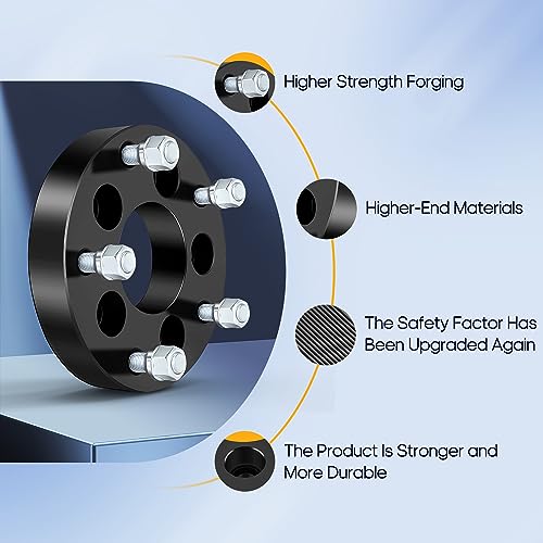 OCPTY 5x120 Wheel Spacers 1.25" for Chevrolet for Corvette Bore 66.9mm - size: 1.25 inch