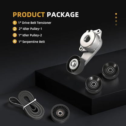 Belt Tensioner Serpentine Belt Idler Pulley Kit for Ford F150/F250 07-08 - size: for F150/F250/F350/Expedition 2007-2008