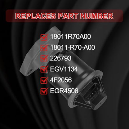 EGV1134 EGR Valve Exhaust Gas Recirculation Valves 18011-R70-A00 Compatible with Honda Accord Pilot Crosstour Odyssey Passport 2008-2020,for Acura MDX RL TL RDX TSX ZDX 2009-2015 V6 3.5L/3.7L