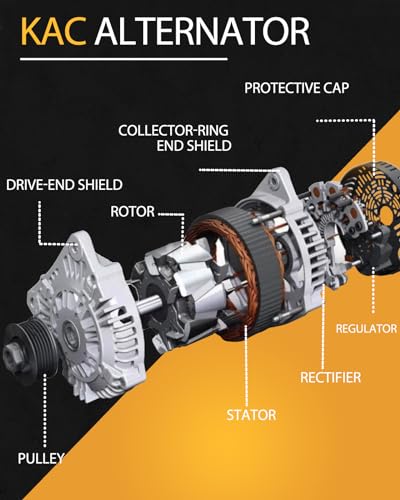 KAC 11194N Automotive Alternator Compatible with 2005-2006 Toyota Tacoma 2.7L, 80A Alternator 11194, 2706075310, 270607531084 - size: 11194N